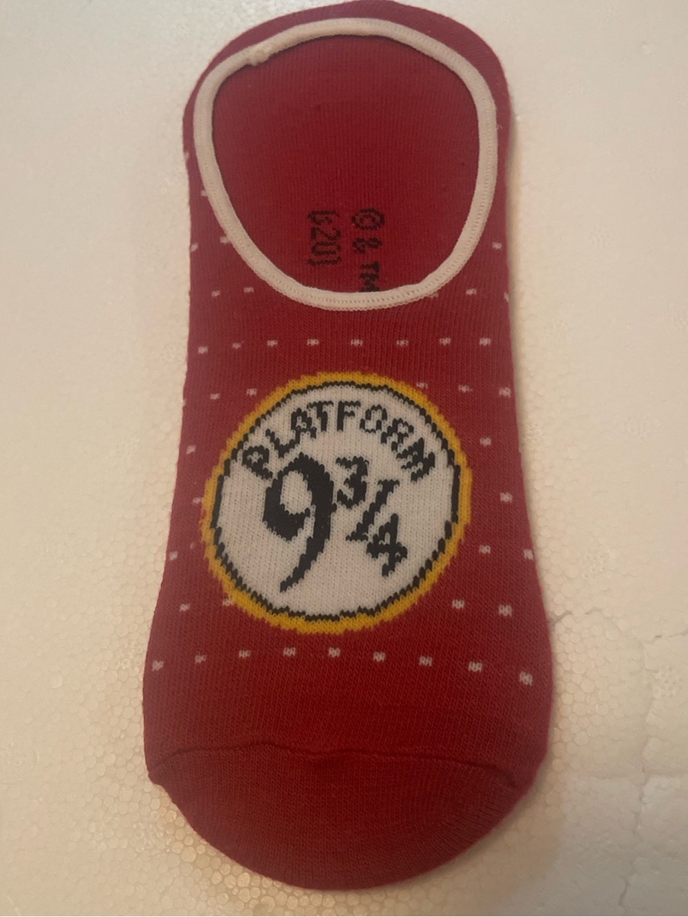 Harry Potter Platform 9 3/4 womens No-Show Socks - Red size 4-10 shoe new